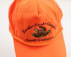 Vintage Quail Unlimited North Fork Chapter Bright Blaze orange Jagd Druckknopflasche Mütze