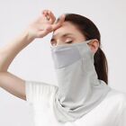 UV Protection Face Cover Solid Color Neck Wrap Cover Ice Silk Mask Windproof