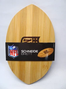 NFL Schneidebrett Logo Bambus Holz Football Form Frühstücksbrett NEU - Bild 1 von 4