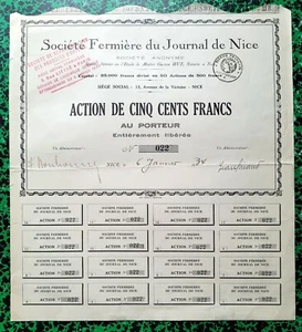 Dépt 06 - Nice 13 Av de la Victoire - Très Rare (Seulement 50) d'un Journal 1934 - Picture 1 of 1