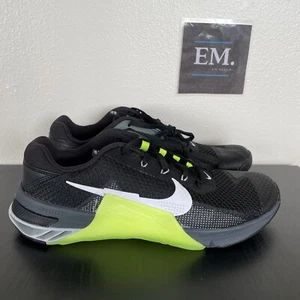 Nike Metcon 7 Men's Size 9 Crossfit Gym Running Shoes Black Volt CZ8281-017 NEW - Picture 1 of 7