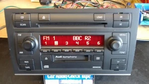 AUDI SYMPHONY II CAR RADIO CD TAPE PLAYER 8E0035195M CQEA1370LC - Picture 1 of 6