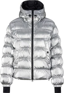 NWT BOGNER FIRE + ICE Women's Rosetta SILVER BLACK DOWN puffer JACKET XXL US4 44 - Picture 1 of 18