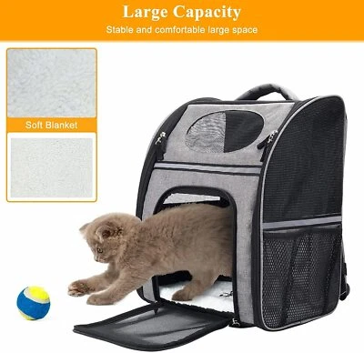 Mochila porta mascotas para gatos y perros grandes/pequeños para viajes senderismo al aire libre Foto 1 de 4