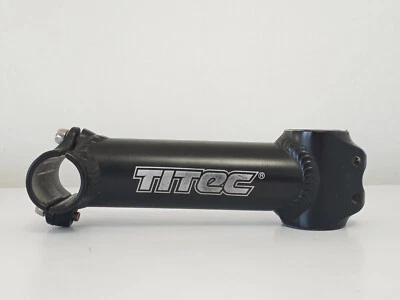 Vintage Titec Stem 1 1/8 in Threadless 25.4mm MTB 125 mm 2 Bolt Black MTB - Image 1 of 4