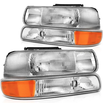 For 1999-2002 Chevy Silverado /2000-2006 Suburban Tahoe 1500 2500 Headlights - Image 1 of 4