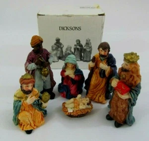 DICKSONS CHRISTMAS NATIVITY 6-PIECE SET RESIN FIGURES 3" HIGH W/BOX CH-857 - Picture 1 of 8