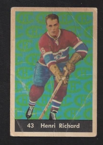 1961 Parkhurst #43 Henri Richard HOF Vintage Montreal Canadiens Hockey 1961-62 - Bild 1 von 2