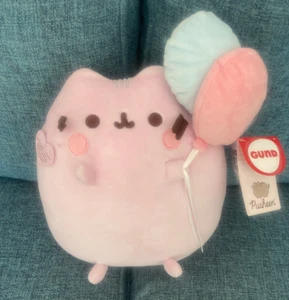 GUND Pusheen Birthday Balloons Pink Plush 9.5" Tall RRP £25 New - Picture 1 of 6