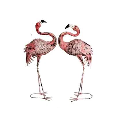 SET 2 ASST FLAMINGO STATUES 96CM - image 1 of 4