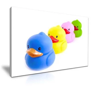 BADEGUMMIENTE gerahmter Leinwanddruck Kinderzimmer Deko ~ mehr Größe - Bild 1 von 1