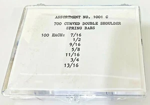 New 700 PC Assortment #1001C- Mens & Ladies CURVED Watch Spring Bars - Picture 1 of 2