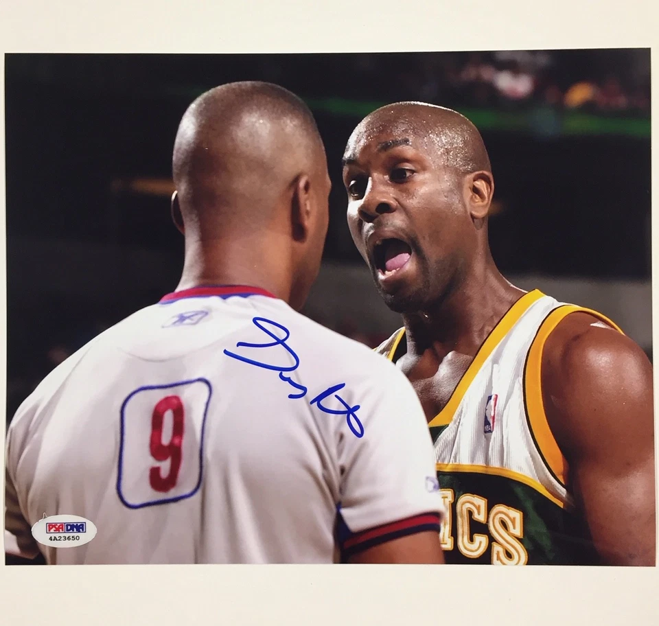 GARY PAYTON autograph signed SuperSonics 8x10 Photo ~PSA/DNA COA~ Seattle Sonics - Image 1 of 1