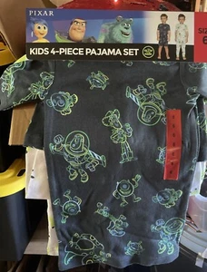 PIXAR Character Kid’s 4-Piece Pajama Set Size 6 New - Picture 1 of 7