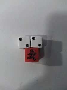 Monopoly Speed Die Red and Black + 2 Dice...Fast Ship - Picture 1 of 1