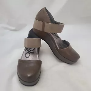 Cunei OTBT Migrant Platform taglia 6,5 Mary Janes in pelle cinturino elastico talpa - Foto 1 di 9