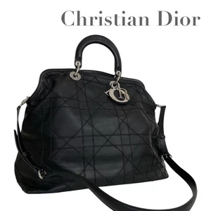Rare Christian Dior Canage 2Way Shoulder Bag Silver 4787 - Picture 1 of 10