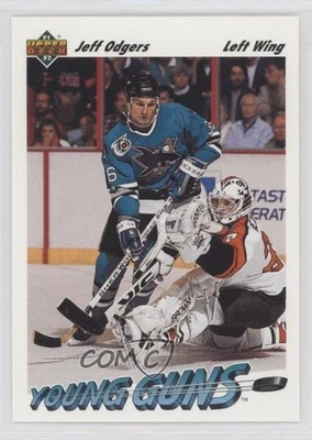 1991-92 Upper Deck Young Guns Jeff Odgers #597 Rookie RC - Image 1 of 2