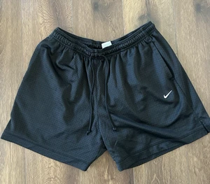 Pantalones Cortos Nike Para Hombre Grandes Negros Malla Atléticos Baloncesto Poliéster De Colección Retro - Imagen 1 de 8