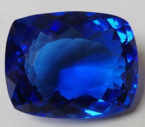 A+++ Large Blue Tanzanite Cushion Cut 88.2 Ct. Loose Gemstone Gift for Women/Her - Picture 1 of 6
