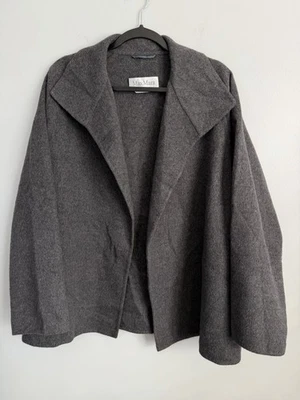 Max Mara Size US 10 • Virgin Wool Angora Short Jacket Gray Coat - Image 1 of 4