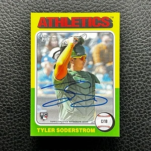 TYLER SODERSTROM 2024 Topps Heritage Auto Real One MINI Auto - Imagen 1 de 2