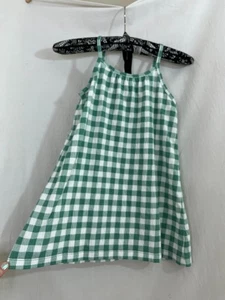 Crewcuts Gingham Sundress Girls 4 Picnic Green Summer Classic Cotton - Picture 1 of 6