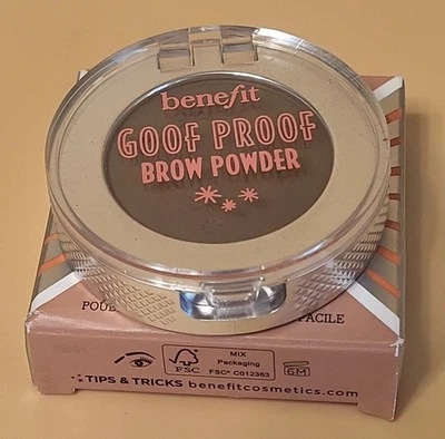 Polvo de relleno de cejas Benefit Goof Proof tono #4 marrón cálido profundo tamaño completo nuevo en caja Foto 1 de 4