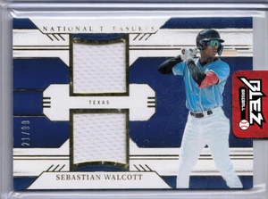 2024 Panini National Treasures #/99 Gold Sebastian Walcott Patch RANGERS - Picture 1 of 2