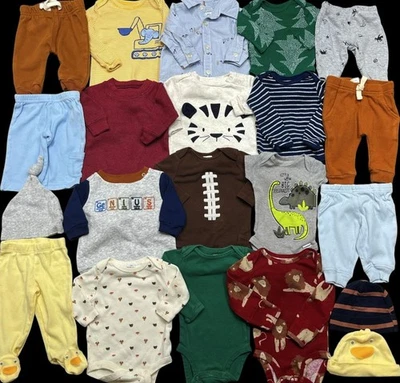 Bebé Niño Recién Nacido Carter's Otoño Invierno Camisas Pantalones Ropa Trajes Lote Paquete Foto 1 de 4