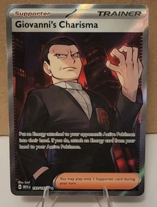 Carta JCC Pokémon - Carisma de Giovanni 197/165 - Escarlata y Violeta 151 Ultra Rara - Imagen 1 de 2
