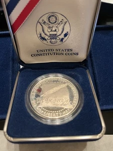 United States Mint Constitution Coin 1987 Silver Dollar w/ Box & COA - Picture 1 of 5