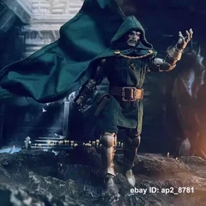 1/12 Verde Cableado Capucha Capa Ropa Cinturón Para Doctor Doom Figura de Acción 6" - Imagen 1 de 6
