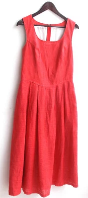 Damen Trachten Kleid ärmellos Leinen koralle Gr. 40 - Bild 1 von 2