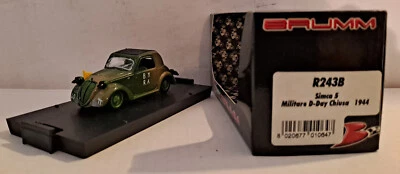 1894. BRUMM R243B Simca “5” militare D-Day 1944 Chiusa/Closed MB   - Immagine 1 di 4