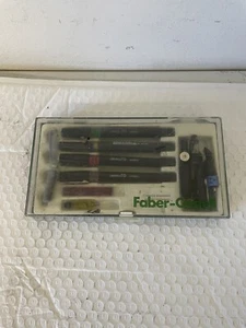 Juego de bolígrafos Faber Castell vintage conjunto de dibujo técnico en caja con puntas de bolígrafo - Imagen 1 de 11