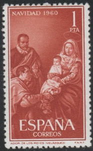 Spain 1960 SC# 968 - Adoration by Velazquez - M-H Lot # 26 - Picture 1 of 2