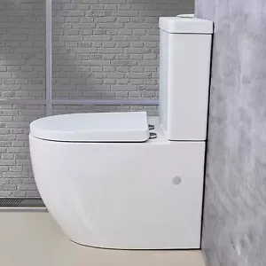 Close Coupled Toilet Back to Wall Soft Close Seat Tornado Reduced Noise Comfort - Picture 1 of 9