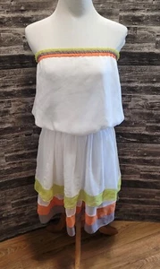 FOND White Flowy Strapless Summer Dress Size Medium NWT - Picture 1 of 5