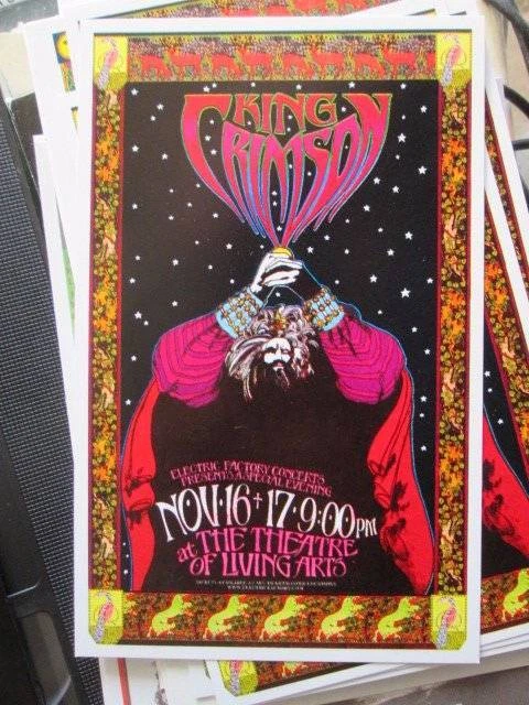Folleto de concierto King Crimson del 16 y 17 de noviembre de 2000 aprox. 3,5 x 5,75 Inc Foto 1 de 1