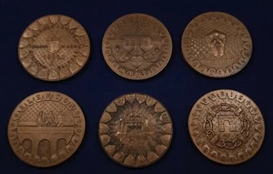 Oath of Kufra Series - WWII - French Art Medals - Albert de Jaeger - Lot of Six - Picture 1 of 8