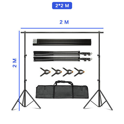 Studio Backdrop Stand KIT Photo Green White Screen Background Support System • 23.99£
