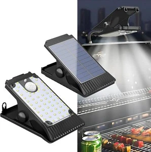 2 Pack Clip On Solar Light Outdoor Waterproof motion detector For pathway patios - Picture 1 of 8