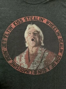 T-shirt Ric Flair WWE uomo grigia media classica pro wrestling icona retrò wrestler - Foto 1 di 3