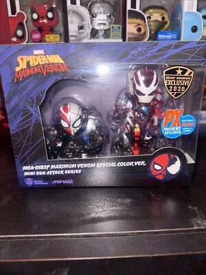 MEA-018SP Spider-Man Maximum Venom SDCC 2 Pack Mini Figura Ataque Huevo Bestia 2000 Foto 1 de 4