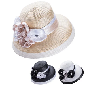 Downtown Style Women Church Wedding Party Wide Brim Kentucky Derby Sun Hat A495 - Picture 1 of 20