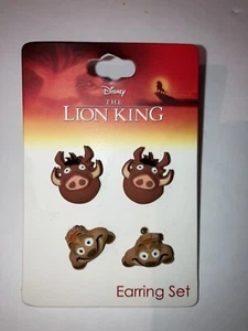 Disney Figur Der König der Löwen Film Braun Timon & Pumbaa Ohrring Set Gesichter - Bild 1 von 12