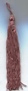 6" LIGHT ROSE CHAINETTE TASSELS LOT OF 12 CONSO - Picture 1 of 1