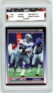 Tarjeta de novato 1990 Score Supplemental #101T Emmitt Smith AGC 10 gemas como nueva - Imagen 1 de 2