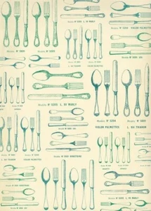 Póster de cubiertos Cavallini & Co., papel de archivo, mate - Imagen 1 de 5